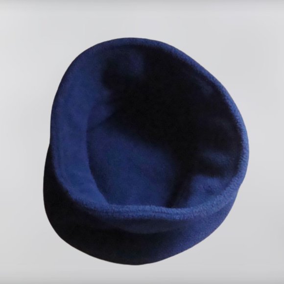 Vintage 90s Cobalt Blue Fleece Winter Hat - Picture 6 of 11